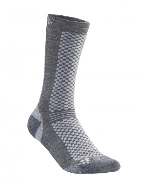 CRAFT Warm Mid 2-pack Sock GRANITE-PLATINUM