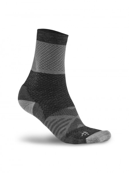CRAFT XC Warm Sock ASPHALT-WHITE