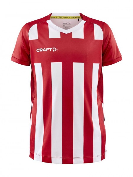 CRAFT Progress 2.0 Stripe Jersey JR Bright Red/White
