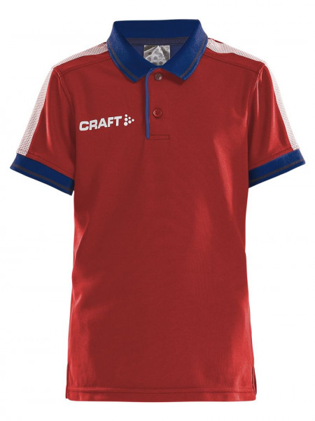 CRAFT Pro Control Poloshirt JR Bright Red/Navy